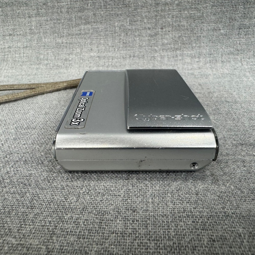 Sony Cyber-shot DSC-T5 5.1MP Digital Camera Silver Tested 2 Batteries Charger - Picture 6 of 10
